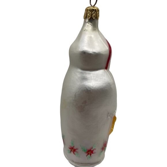 Christopher Radko Poinsettia Santa White Christmas Ornament 5” RETIRED 1991 VTG - Picture 3 of 11